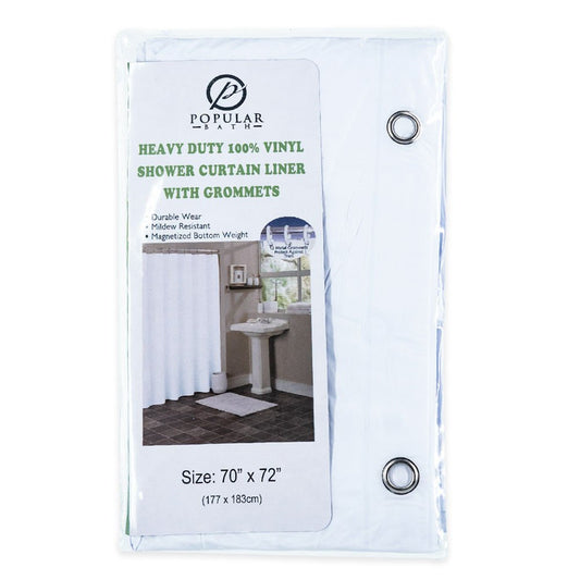 Cortina de Baño Popular Bath de Vinil de 70" x 72"