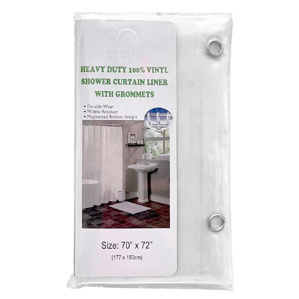 Cortina de Baño Popular Bath / Vinil / 70" x 72" - Frosted Clear - Popular Bath - Titan.com.pa - 738980905304