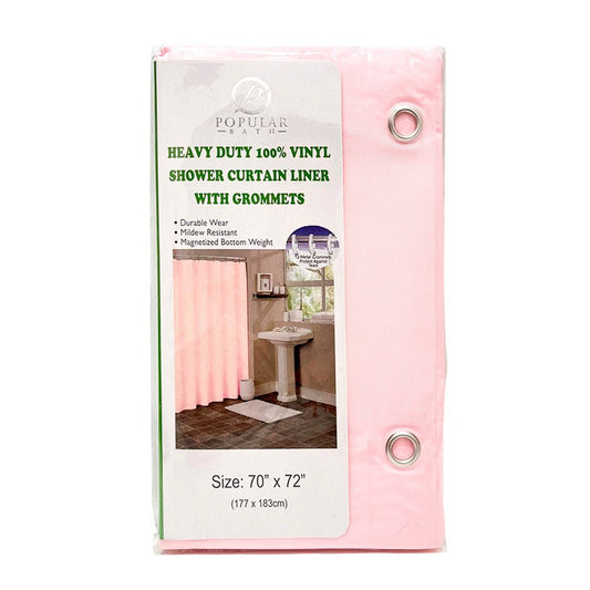 Cortina de Baño Popular Bath / Vinil / 70" x 72" - Rose - Popular Bath - Titan.com.pa - 738980905045