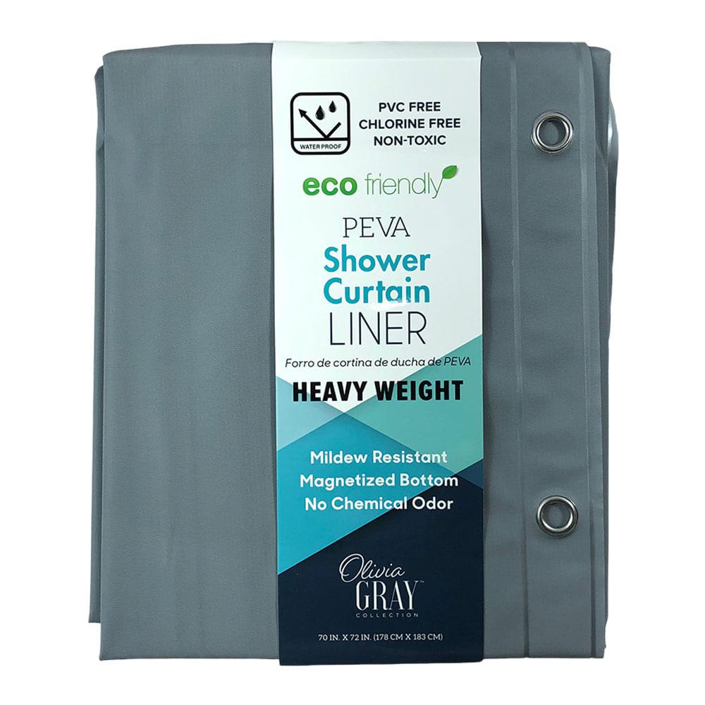 Cortina de Baño Rt Design Olivia Gray Collection Plástico de 70" x 72" - Gris