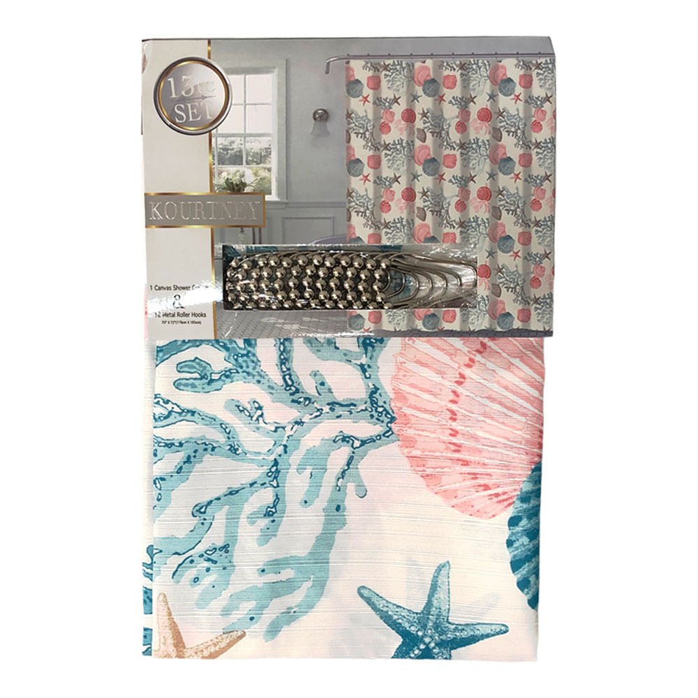 Cortina de Baño Sally Textile Kourtney 13 Piezas 70" x 72"