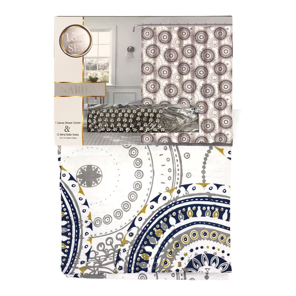 Cortina de Baño Sally Textile Nabila 13 Piezas 70" x 72"