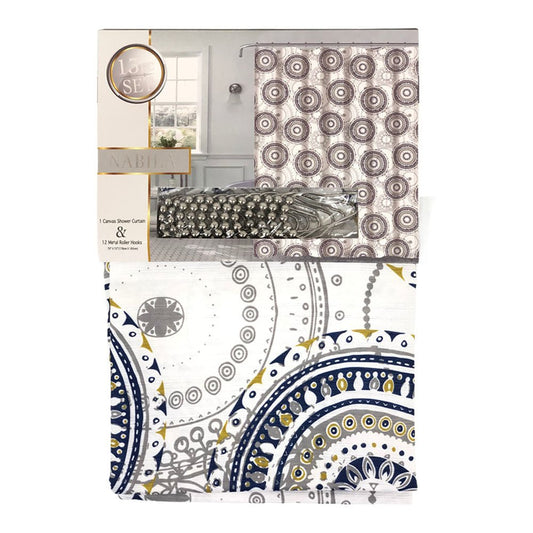 Cortina de Baño Sally Textile Nabila 13 Piezas 70" x 72"