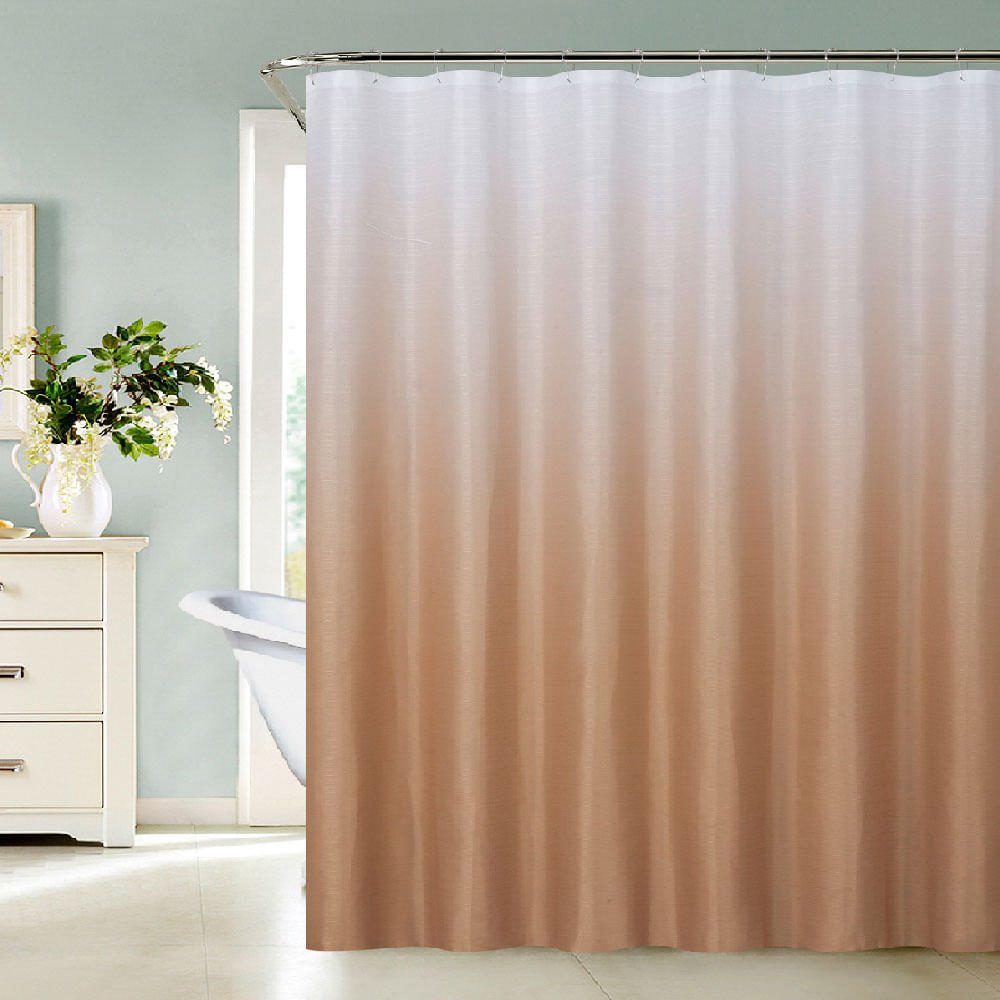 Cortina De Baño Tela Ombre 70" x 72" - Mostaza