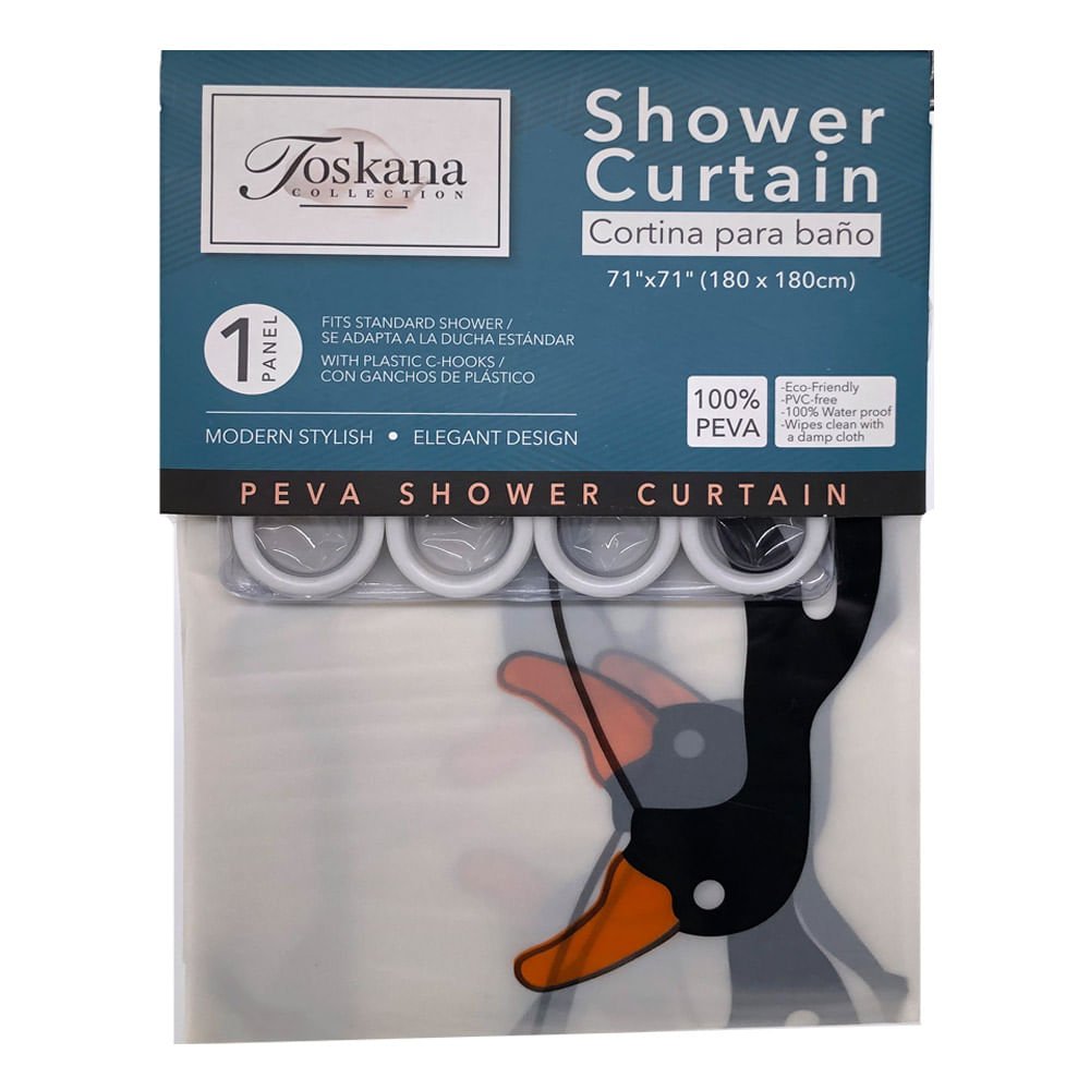 Cortina de Baño Toskana Con Gancho 71" x 71" - Surtido
