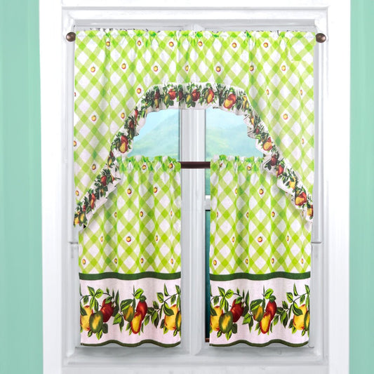 Cortina de Cocina 3 Piezas Rt Designer Estampada Apple - Rt Designer - Titan.com.pa - 196210051502