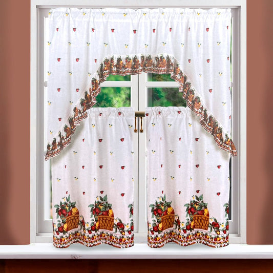 Cortina de Cocina 3 Piezas Rt Designer Estampada Fruit Basket - Rt Designer - Titan.com.pa - 845951017017