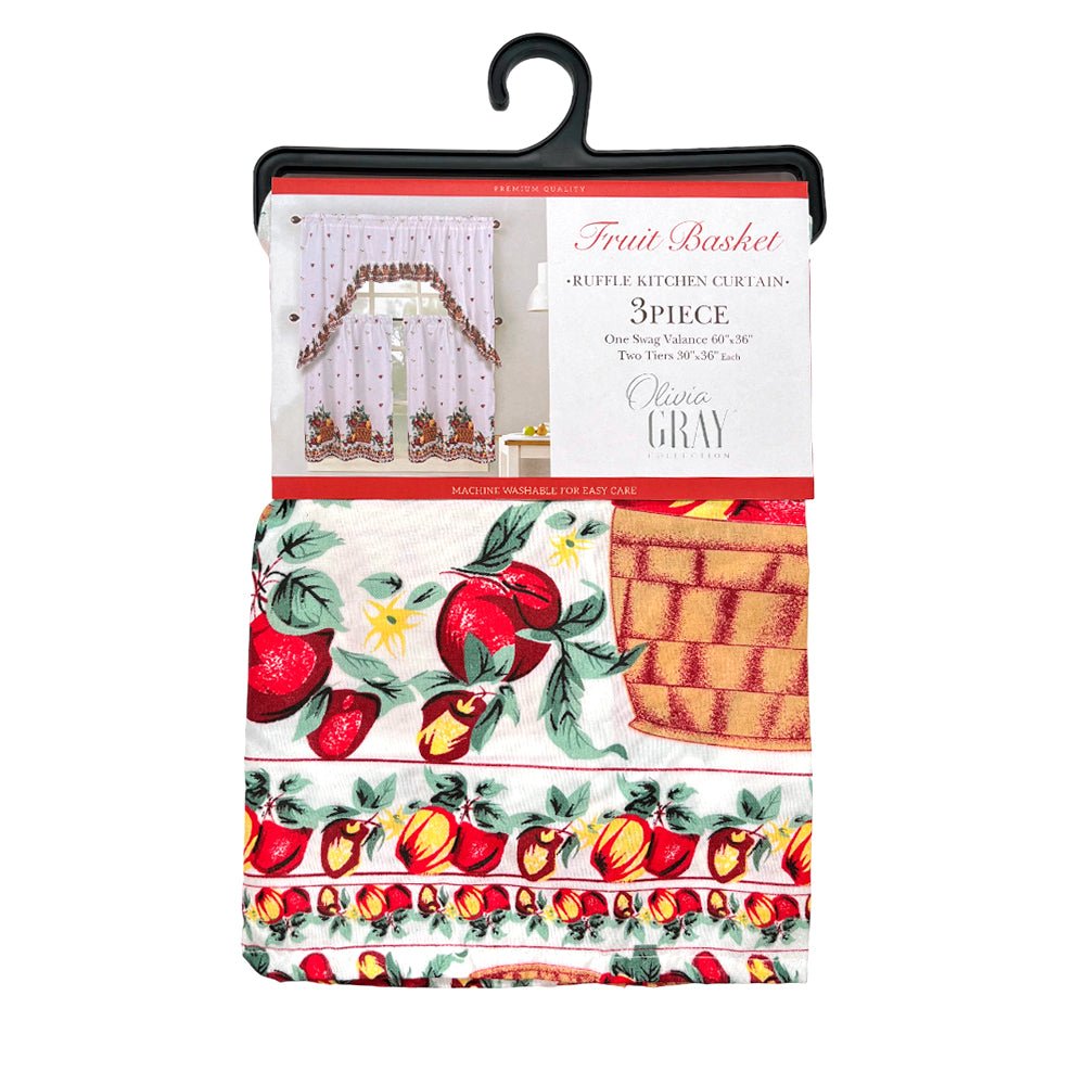 Cortina de Cocina 3 Piezas Rt Designer Estampada Fruit Basket - Rt Designer - Titan.com.pa - 845951017017