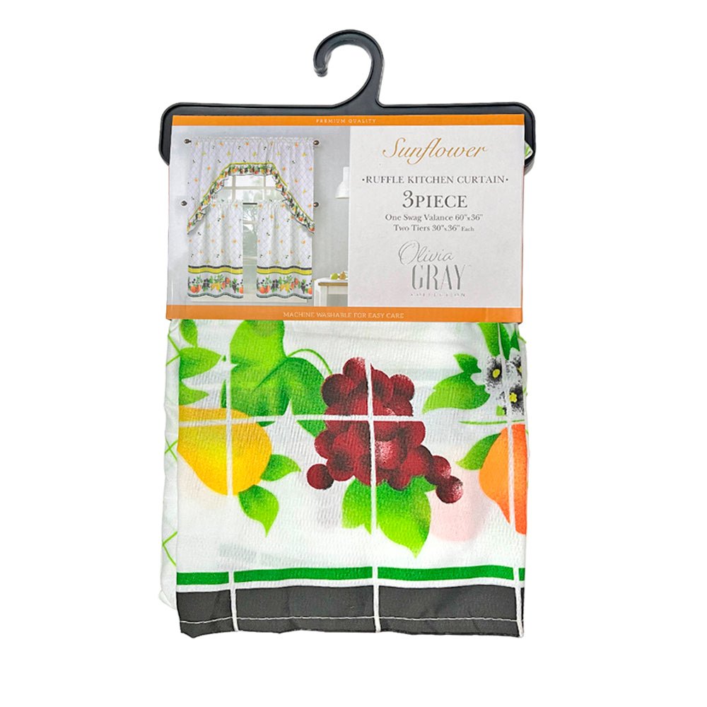 Cortina de Cocina 3 Piezas Rt Designer Estampada Fruit Medley - Rt Designer - Titan.com.pa - 845951046307