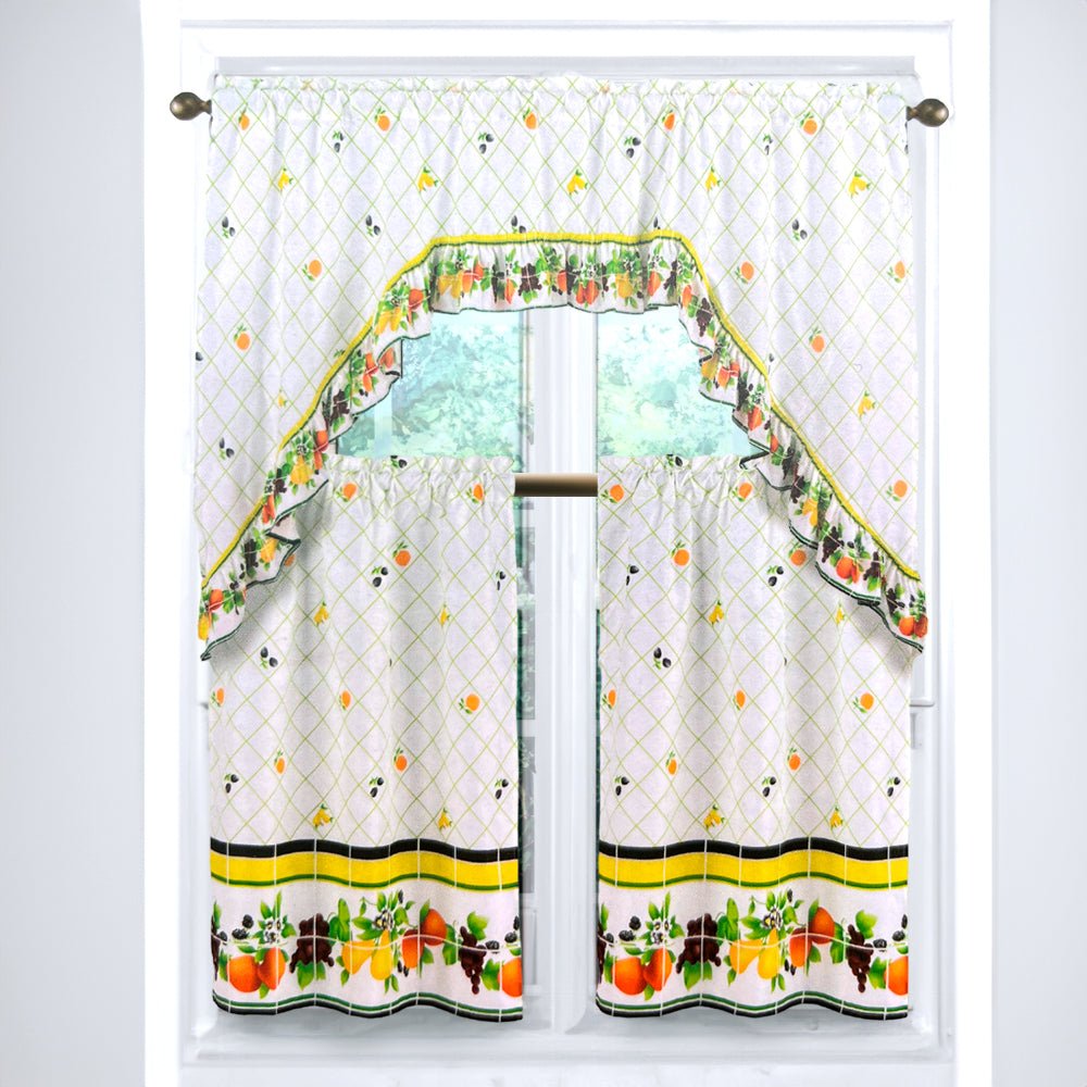 Cortina de Cocina 3 Piezas Rt Designer Estampada Fruit Medley - Rt Designer - Titan.com.pa - 845951046307