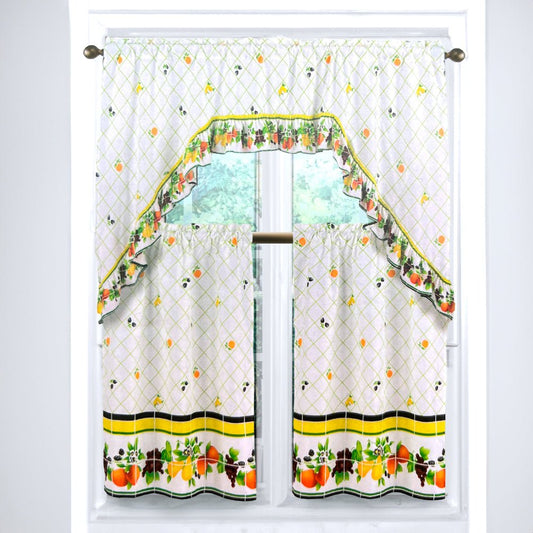 Cortina de Cocina 3 Piezas Rt Designer Estampada Fruit Medley - Rt Designer - Titan.com.pa - 845951046307