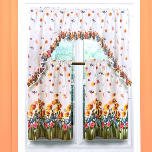 Cortina de Cocina 3 Piezas Rt Designer Estampada Sunflower - Rt Designer - Titan.com.pa - 196210051496