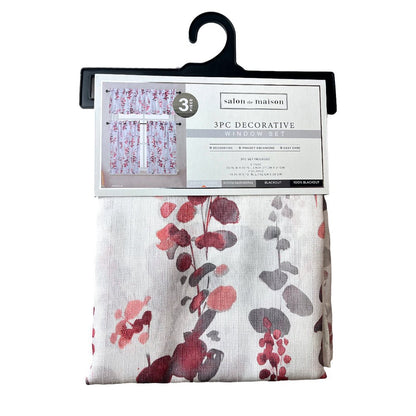Cortina de Cocina Adela Regal Home 56" x 36" / 3 Piezas / Estampada - Berry - Regal Home - Titan.com.pa - 678298338473