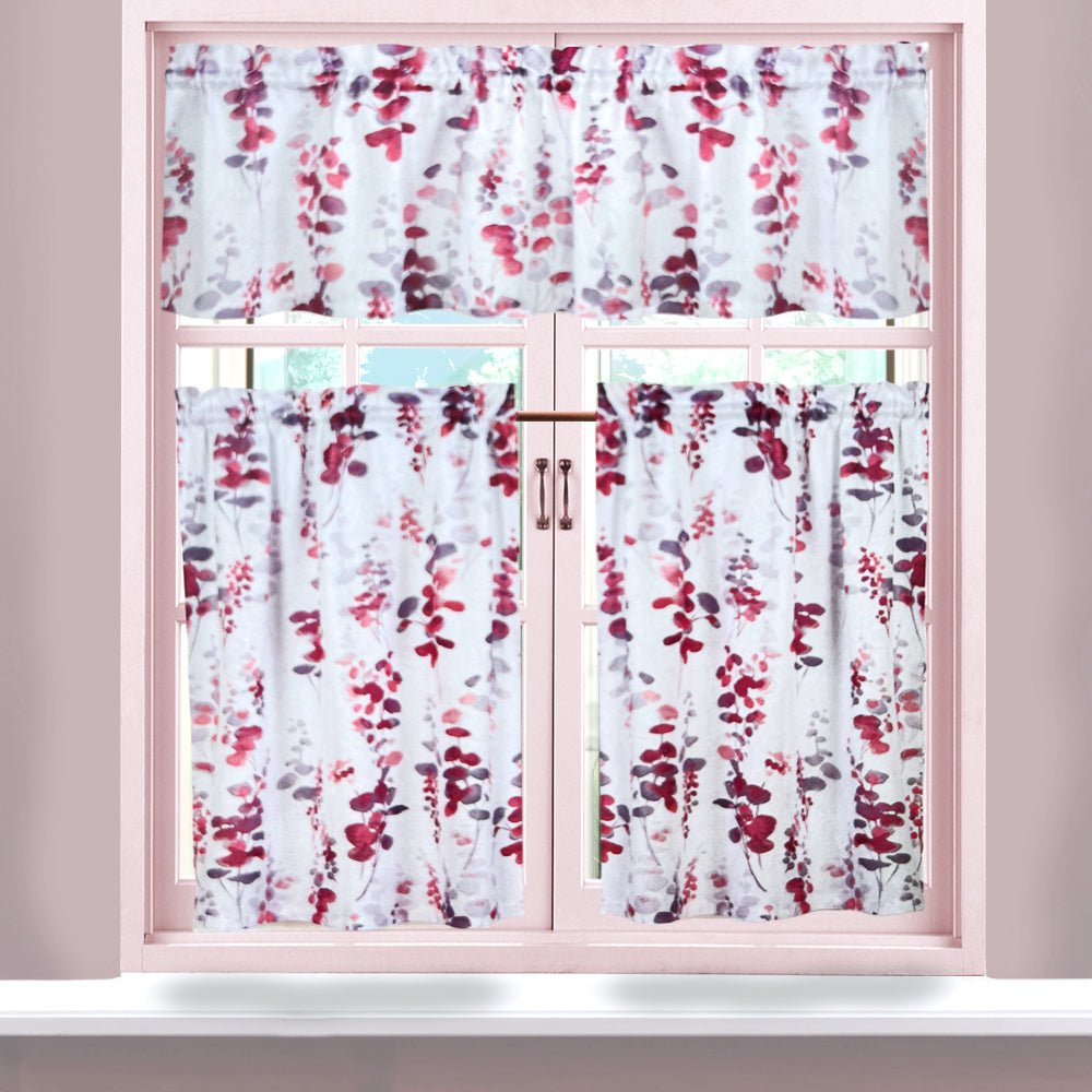 Cortina de Cocina Adela Regal Home 56" x 36" / 3 Piezas / Estampada - Berry - Regal Home - Titan.com.pa - 678298338473