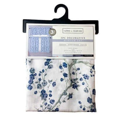 Cortina de Cocina Arlo Regal Home 56" x 36" / 3 Piezas / Estampada - Blue - Regal Home - Titan.com.pa - 678298338381