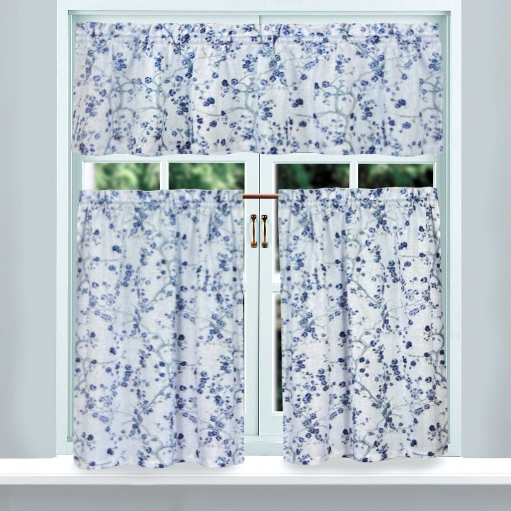 Cortina de Cocina Arlo Regal Home 56" x 36" / 3 Piezas / Estampada - Blue - Regal Home - Titan.com.pa - 678298338381