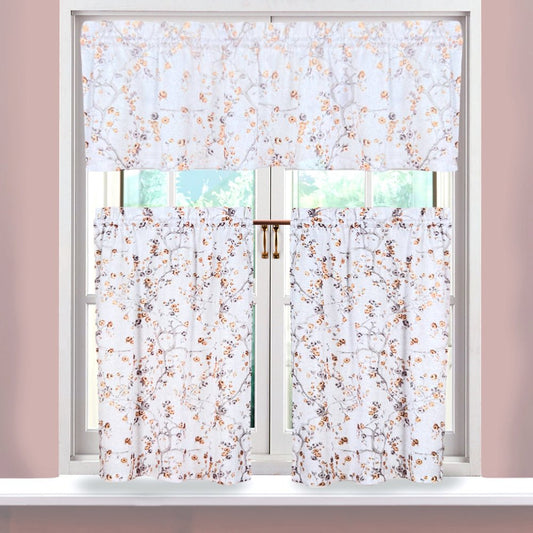 Cortina de Cocina Arlo Regal Home 56" x 36" / 3 Piezas / Estampada - Gold - Regal Home - Titan.com.pa - 678298338367