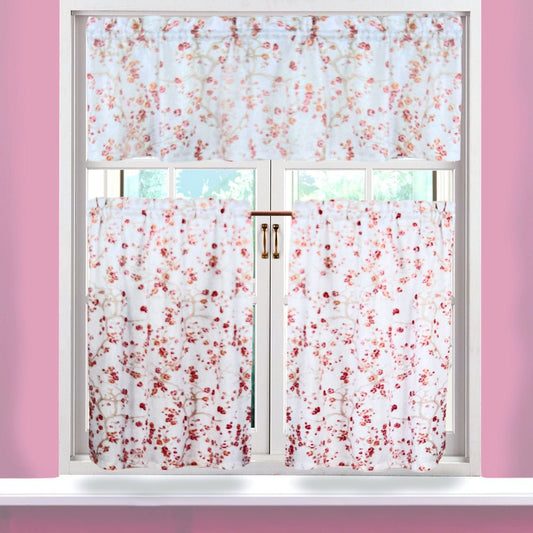 Cortina de Cocina Arlo Regal Home 56" x 36" / 3 Piezas / Estampada - Rose - Regal Home - Titan.com.pa - 678298338374