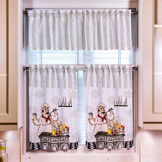 Cortina de Cocina / Home Elegance / Estampada Estilo Chef - Home Elegance - Titan.com.pa - 2100000211340