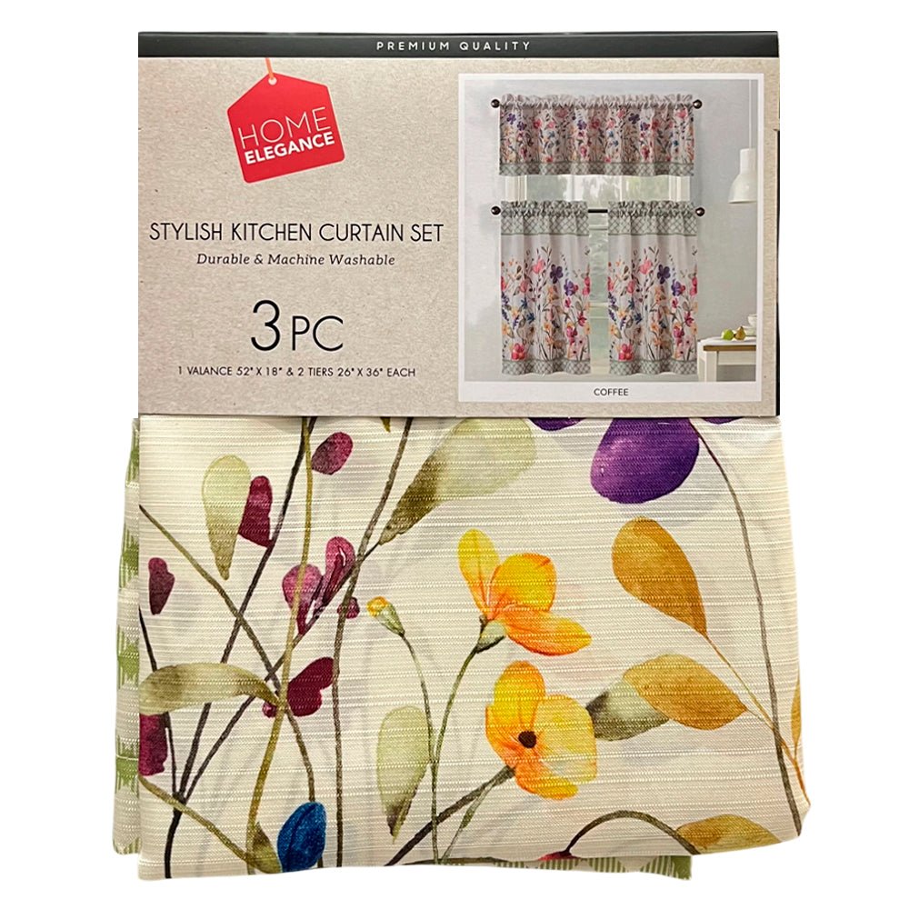 Cortina de Cocina / Home Elegance / Estampada Floral - Home Elegance - Titan.com.pa - 2100000439782