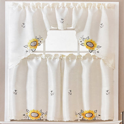Cortina de Cocina RT Designer / Poppy Bordada / Sunflower 3 Piezas - RT Designer - Titan.com.pa - 196210044627
