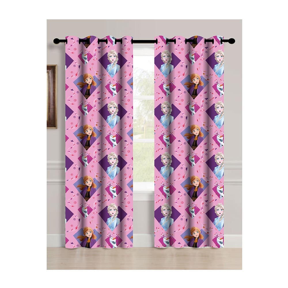 Cortina Disney Frozen Infantil Con Aros 55" x 84"