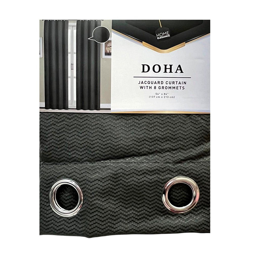 Cortina Doha Home Elegance / Charcoal con Aros – 54" x 84" - Home Elegance - Titan.com.pa - 2100000832842
