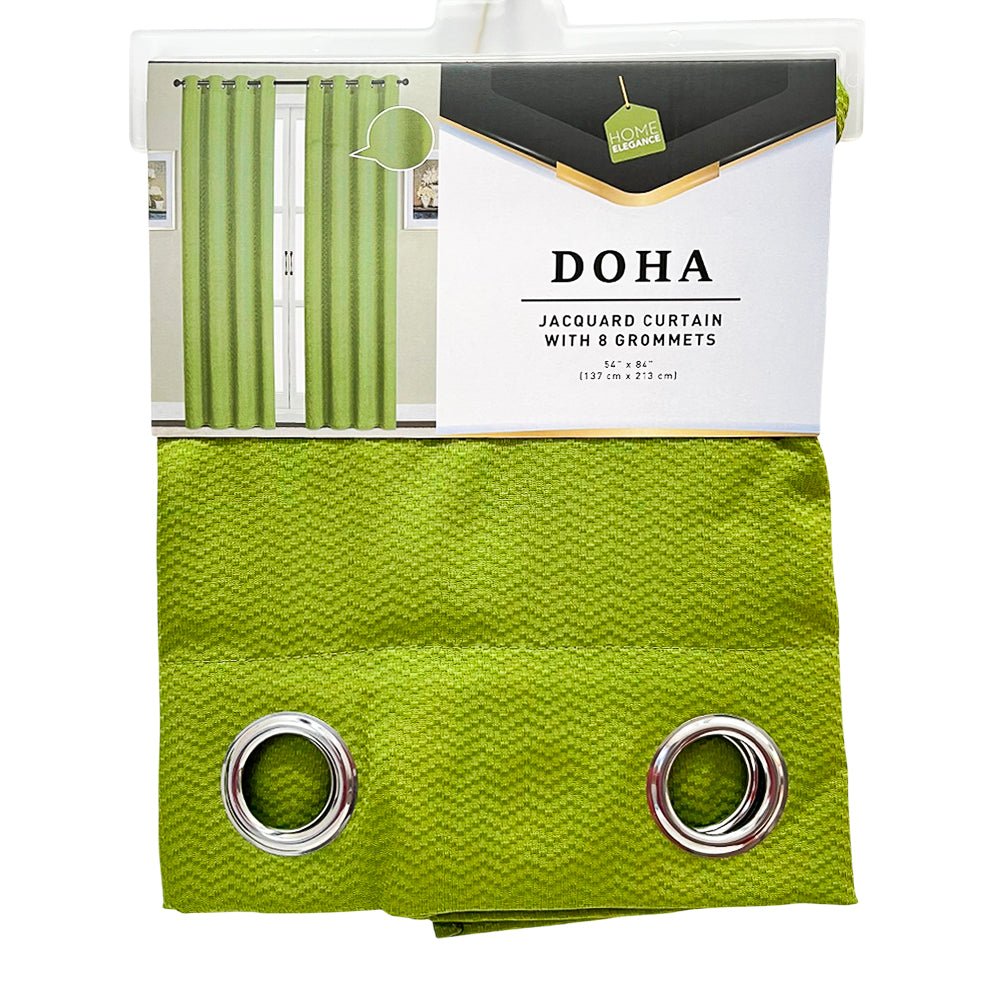 Cortina Doha Home Elegance / Verde con Aros – 54" x 84" - Home Elegance - Titan.com.pa - 2100000858408