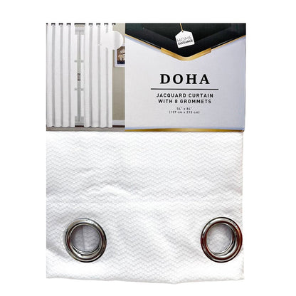 Cortina Doha Home Elegance / White con Aros – 54" x 84" - Home Elegance - Titan.com.pa - 2100000588152