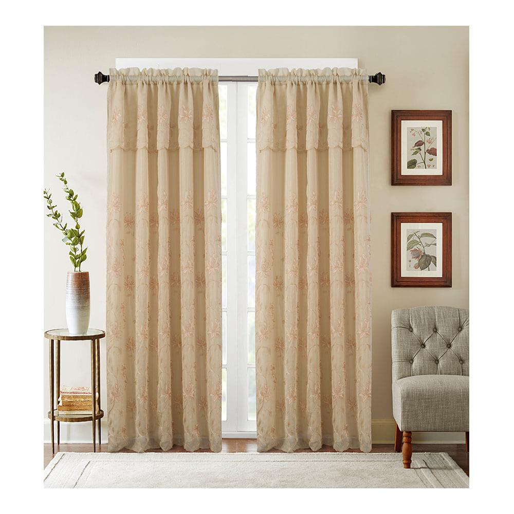 Cortina Durant Bordada Rt Designer de 54'' x 84'' - Dorado