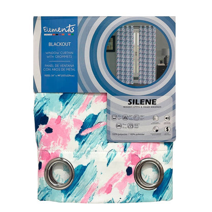 Cortina Elements Silene - Blackout 54 x 90" - Azul con Aros - Elements - Titan.com.pa - 2100000284160
