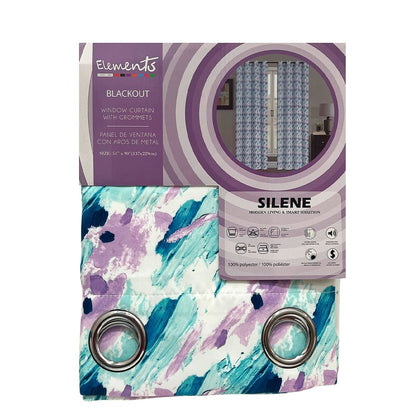 Cortina Elements Silene - Blackout 54 x 90" - Morado con Aros - Elements - Titan.com.pa - 2100000069996