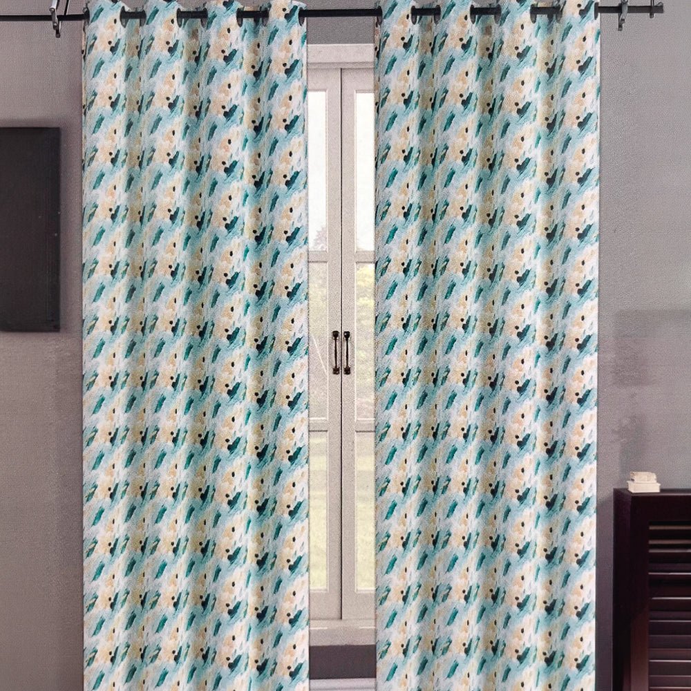 Cortina Elements Silene - Blackout 54 x 90" - Verde Aqua con Aros - Elements - Titan.com.pa - 2100000356836