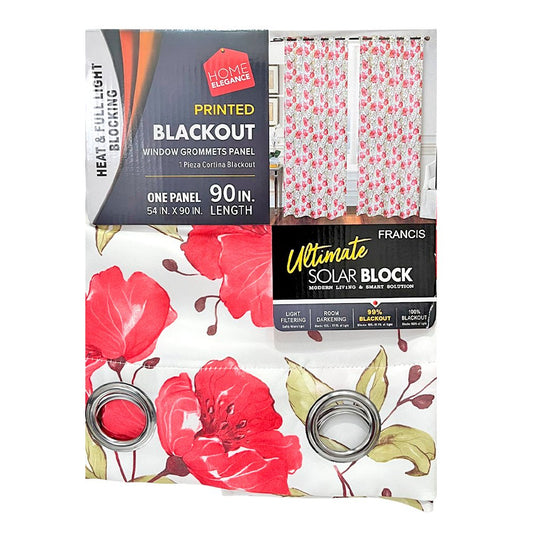 Cortina Francis 52" x 90" Blackout Roja / Home Elegance - Home Elegance - Titan.com.pa - 2100000719709