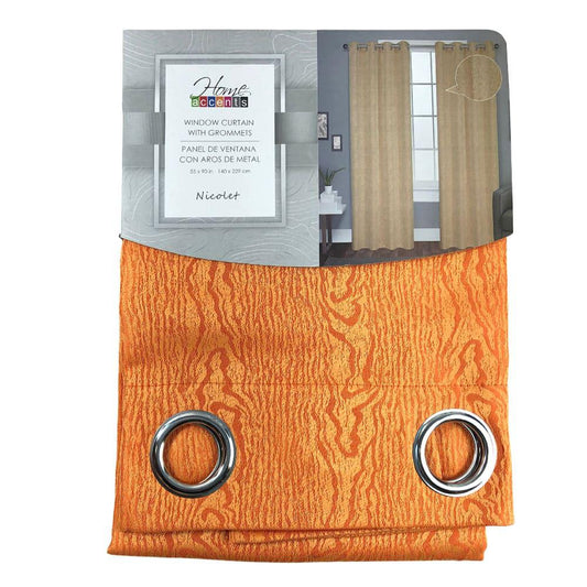 Cortina Home Accent Nicolet Blackout 55" x 90" - Naranja