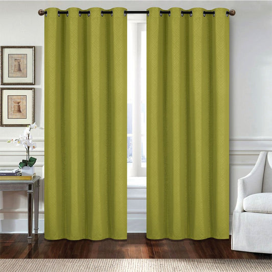 Cortina Home Accents Ambar Blackout Con Aros 54" x 90" - Lima claro