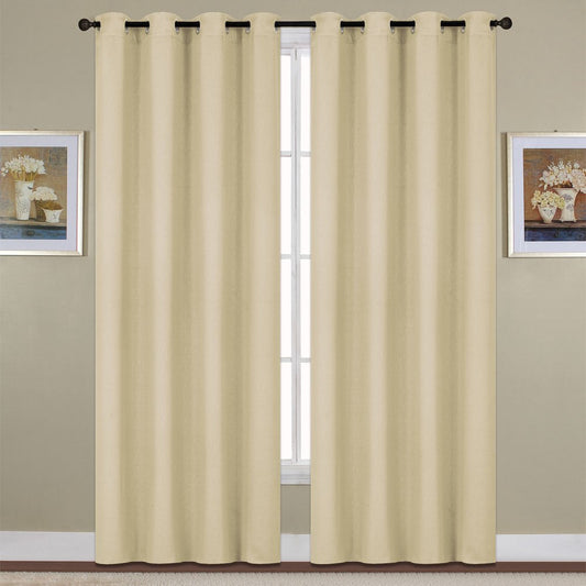 Cortina Home Accents Clara Blackout Con Aros 54" x 90" - Marfil