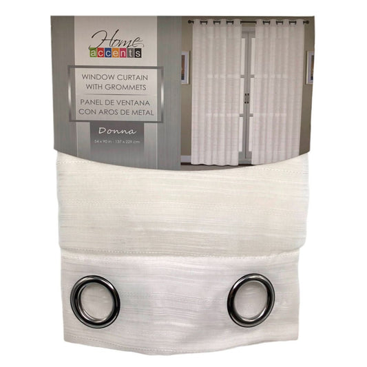 Cortina Home Accents Donna Con Aros 54" x 90" - Blanco