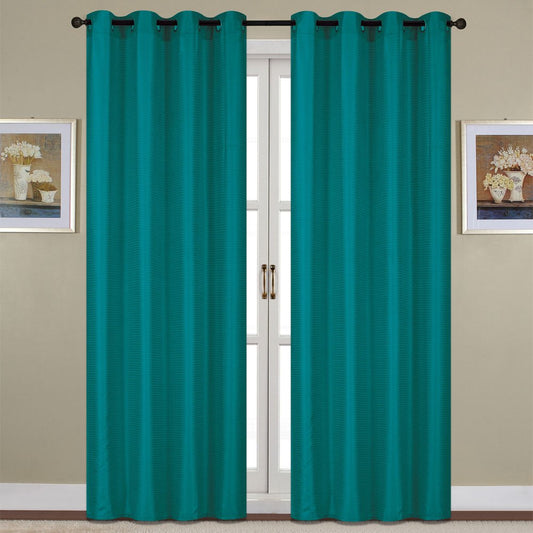 Cortina Home Accents Leonor Con Aros 54" x 90" - Aguamarina oscuro