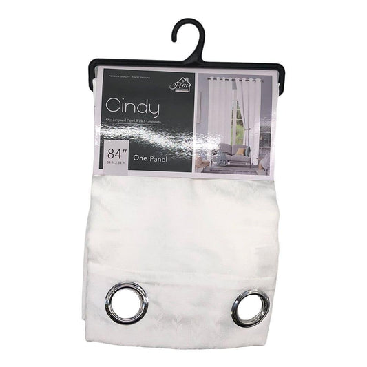 Cortina Home Design Cindy Con Aros 54" x 84" - Blanco