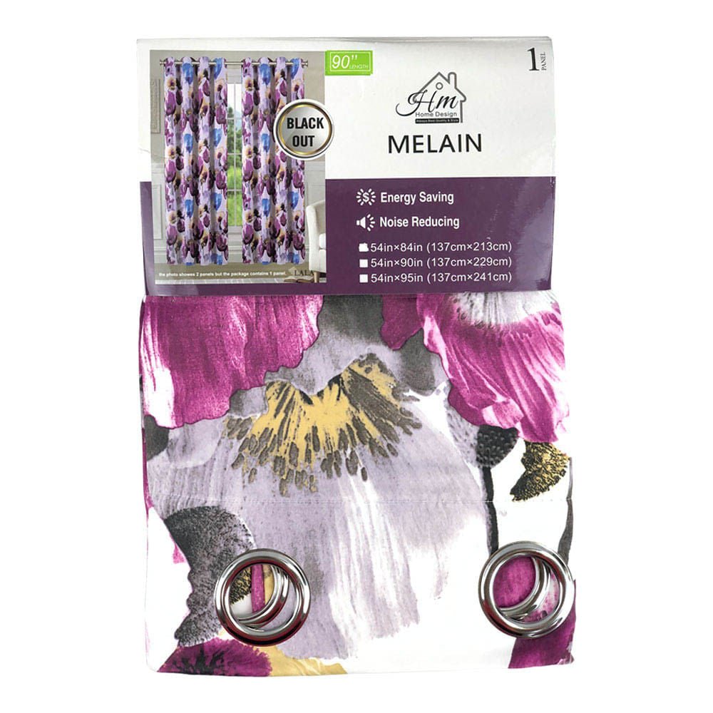 Cortina Home Desing Melain Blackout con Aros 54" x 90" - Morado