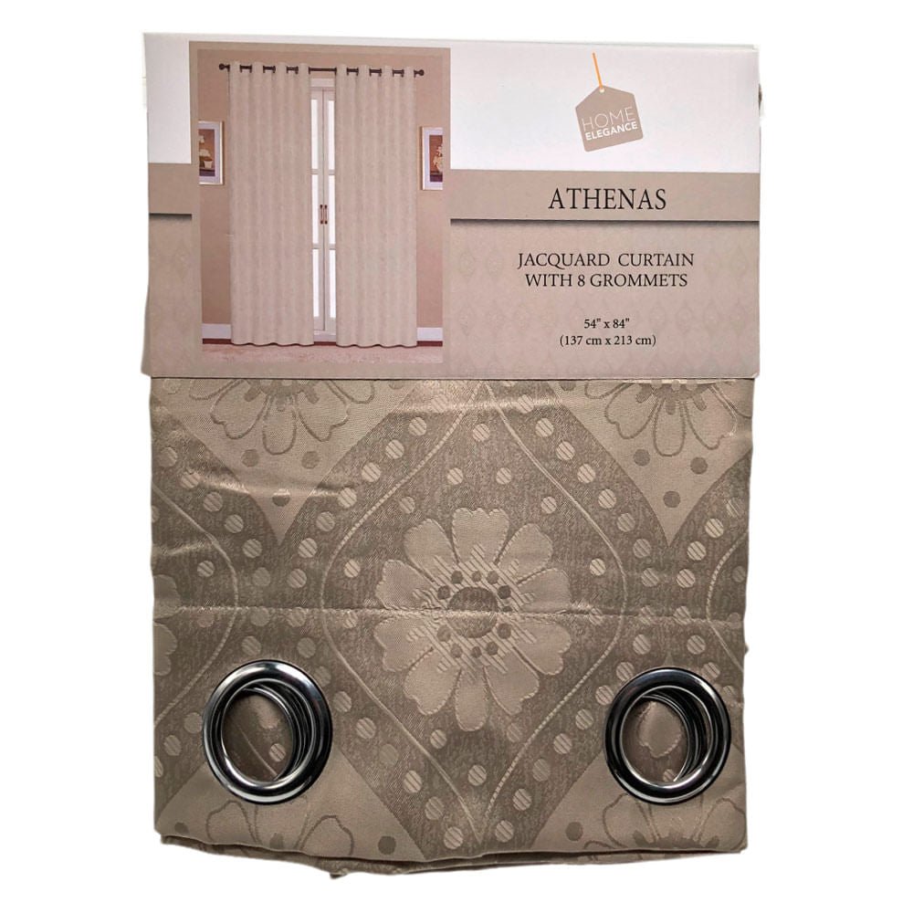 Cortina Home Elegance Athenas Con Aros 54" x 84" - Dorado
