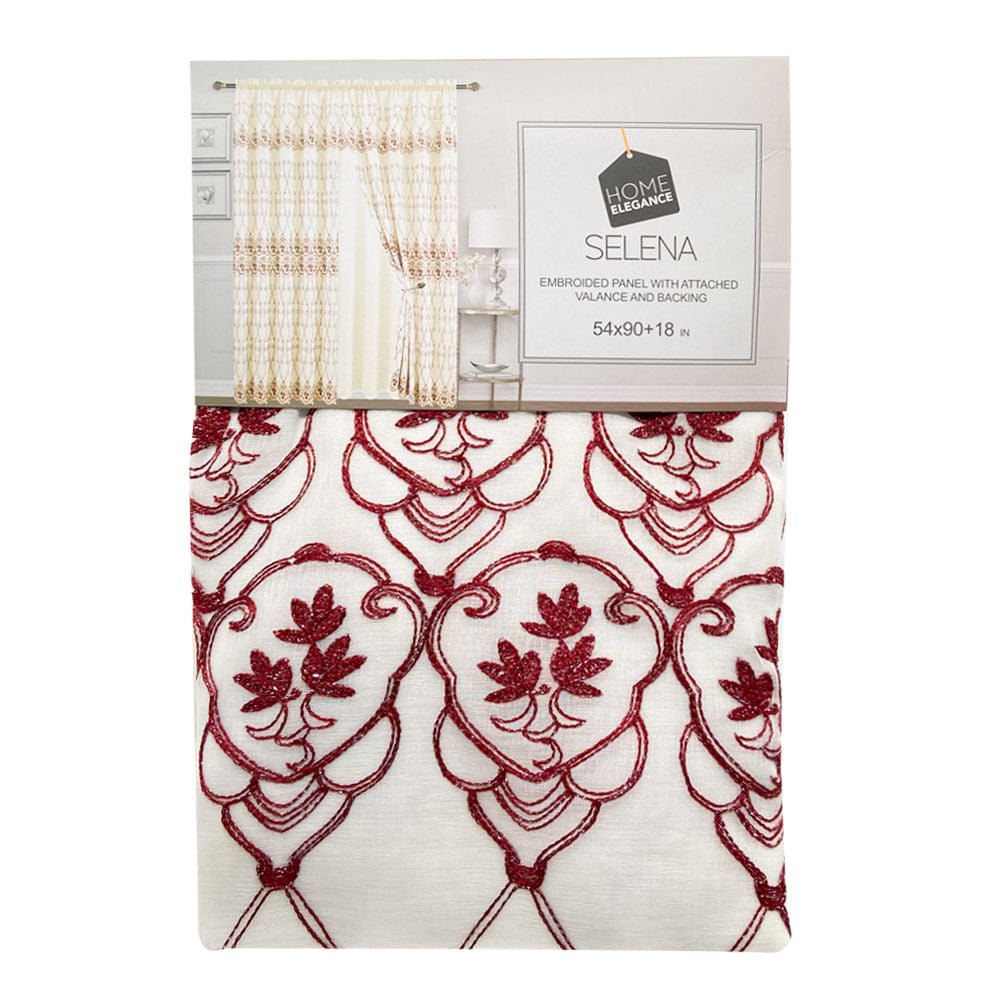 Cortina Home Elegance Con Cenefa Selena 54" x 90" - Beige