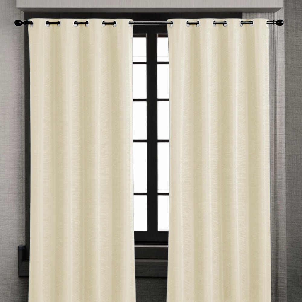 Cortina Home Elegance Doha / Ivory con Aros – 54" x 84" - Home Elegance - Titan.com.pa - 2100000311224