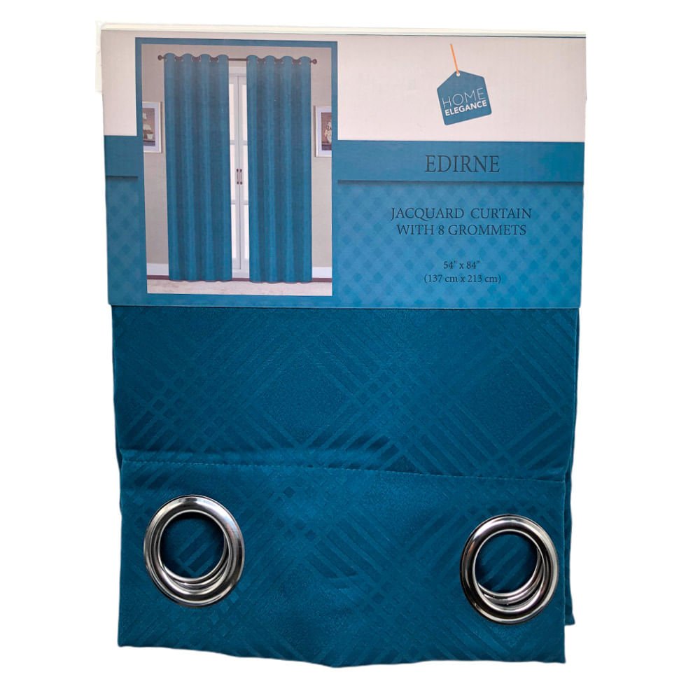 Cortina Home Elegance Edirne Con Aros 54" x 84" - Azul Marino