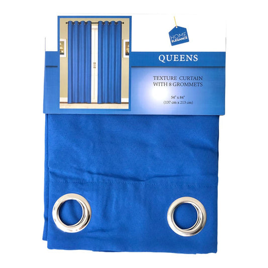 Cortina Home Elegance Queens Con Aros 54" x 84" - Azul