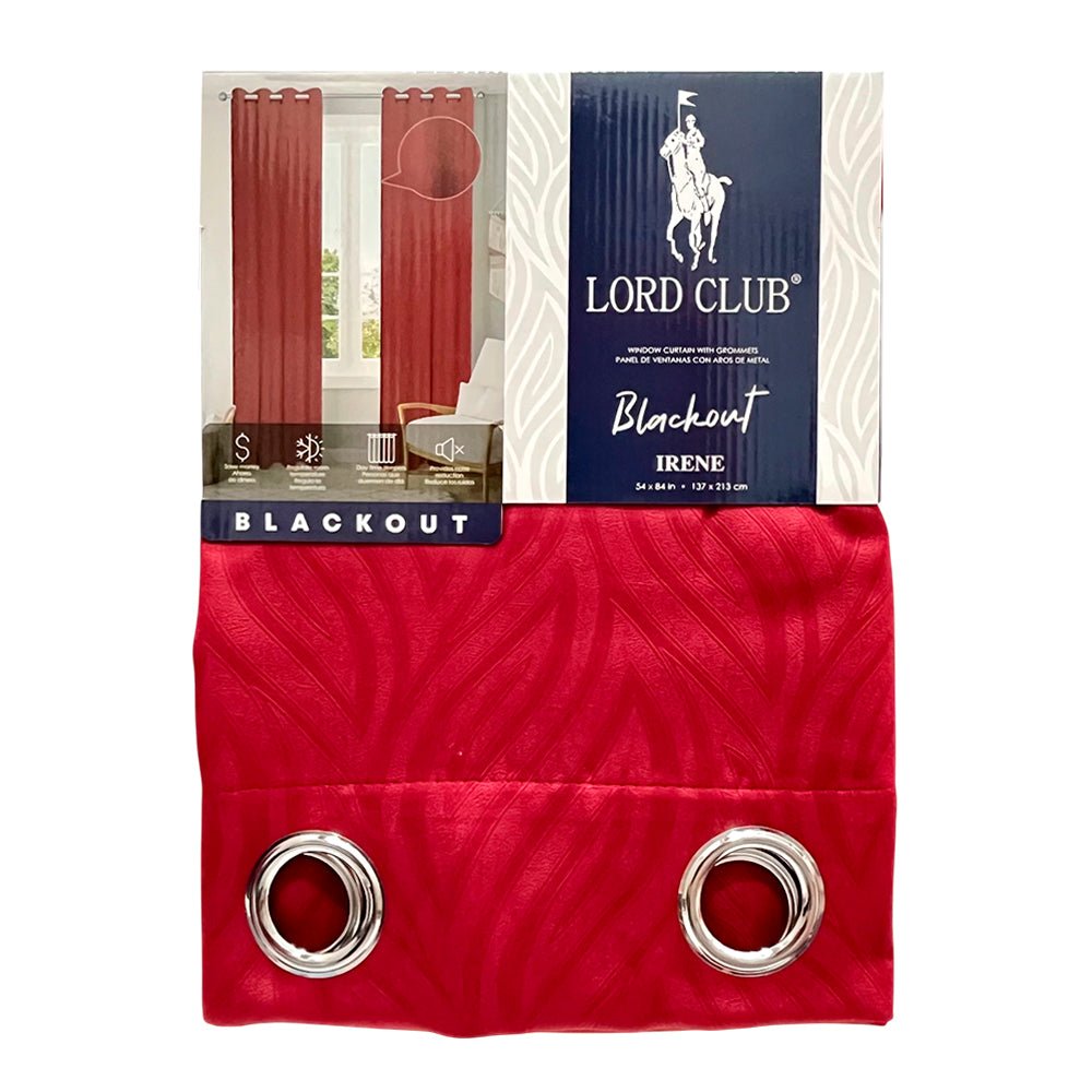 Cortina Irene Burgundy / Lord Club / Blackout con Aros / 54" x 84" - Lord Club - Titan.com.pa - 2100000865840