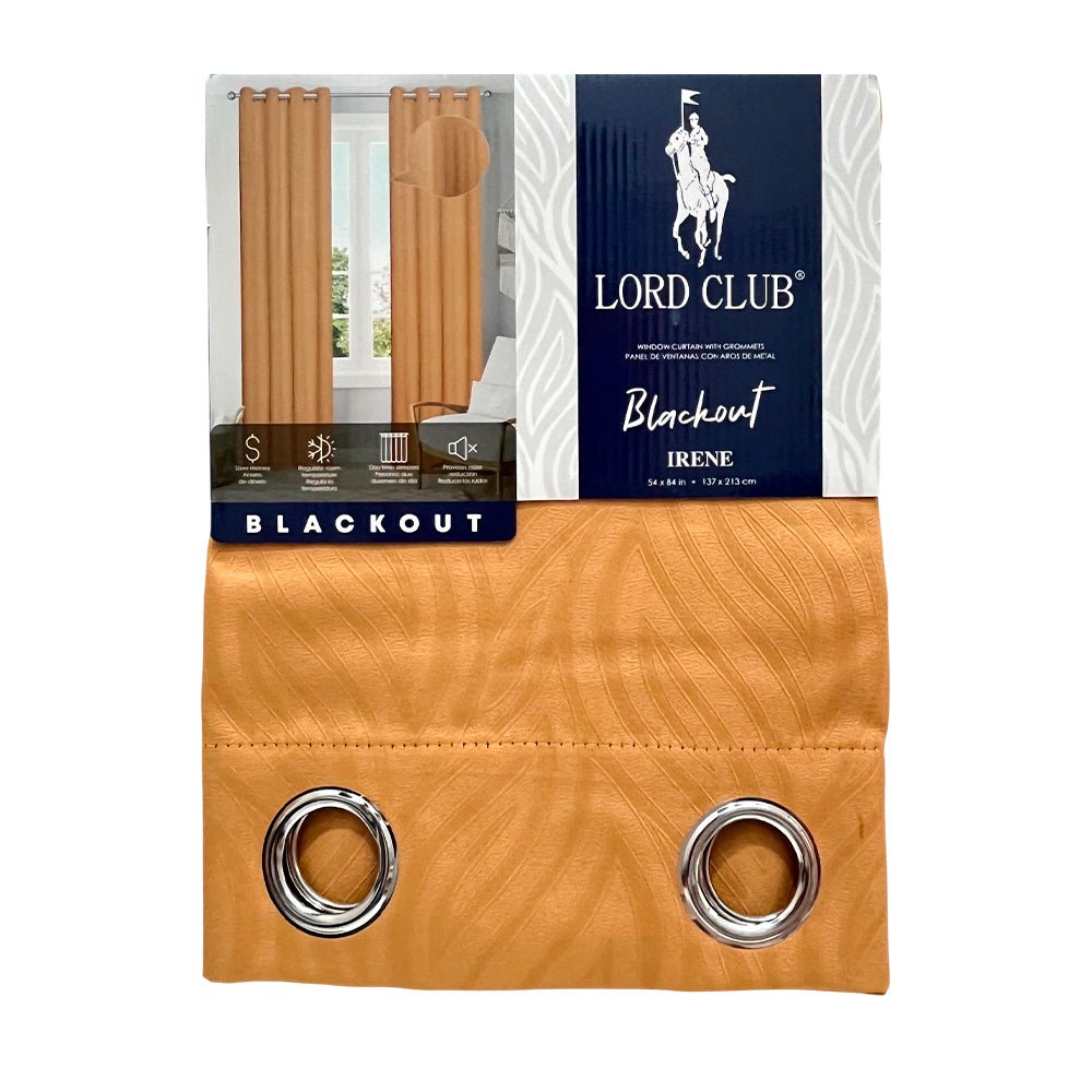 Cortina Irene Gold / Lord Club / Blackout con Aros / 54" x 84" - Lord Club - Titan.com.pa - 2100000645558