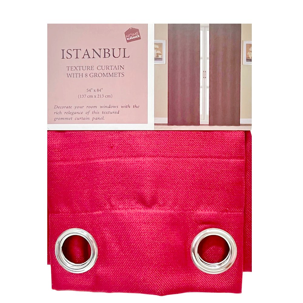 Cortina Istanbul Home Elegance / Burgundy con Aros – 54" x 84" - Home Elegance - Titan.com.pa - 2100000874958