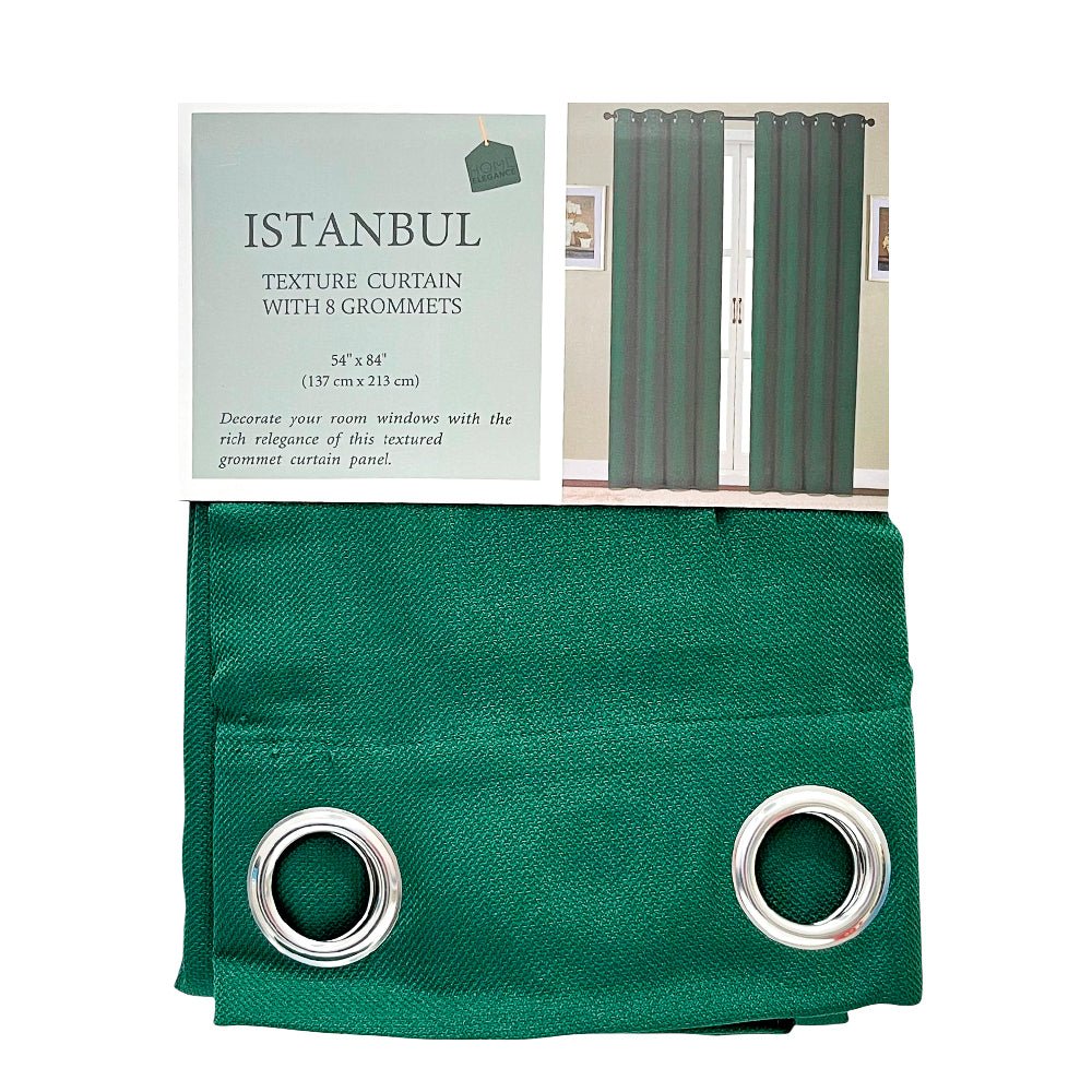 Cortina Istanbul Home Elegance / Green con Aros – 54" x 84" - Home Elegance - Titan.com.pa - 2100000657476